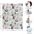 thumbnail image 4 of Boston Terriers and Flowers Blanket,Comfortable Soft Lamb Wool Throw Blanket,All Season,Warm Lightweight Blankets for Sofa Bed Couch Living Room Chair,30"x40", 4 of 4
