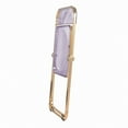 thumbnail image 4 of LeisureMod Lawrence Modern Acrylic Folding Chair With Gold Metal Frame in Magenta, 4 of 10