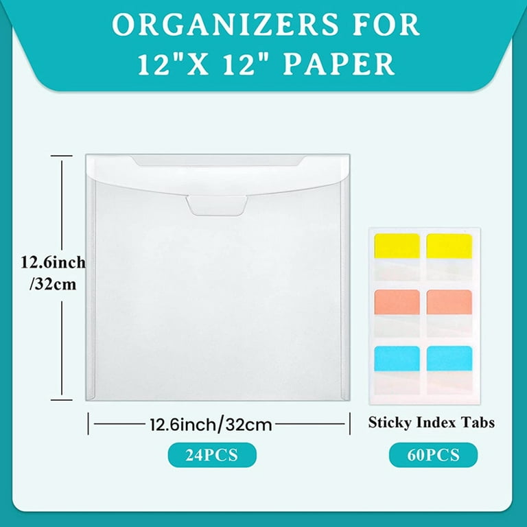 8pcs/12pcs/24pcs Scrapbook Paper Storage Organizer With Buckle
