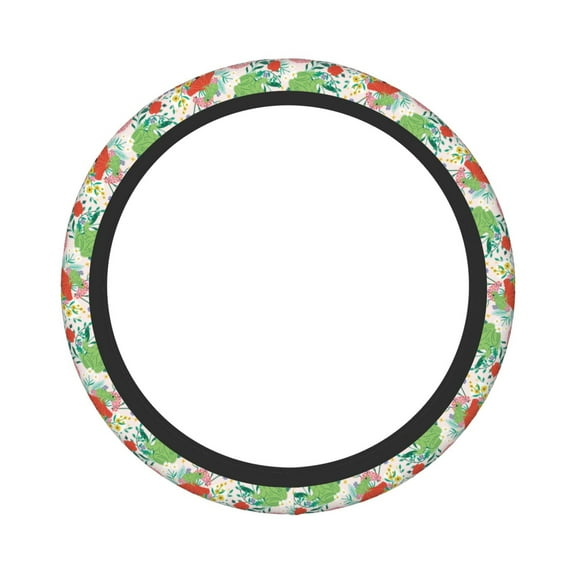 Balery Steering Wheel Covers Mushroom And Frogs Elastic Skidproof Steering Wheel Protective Cover Case Fit Universal Auto Accessories Decor