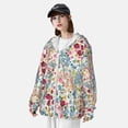 thumbnail image 3 of Fotbe Trendy Floral Design Chaqueta con Protección Solar UPF 50+ para Hombre y Mujer, Camisa con Capucha y Bolsillos-3X-Large, 3 of 7