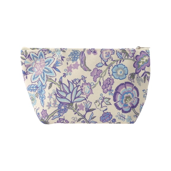 Unique Bargains 1 Pc Durable Print Makeup Bag Purple Polyester