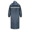 thumbnail image 4 of Imperméable Long Résistant aux Tempêtes avec Bande Réfléchissante - Imperméable de Randonnée en PVC pour l'Extérieur, les Voyages, le Camping et les Urgences - Capuchon Ajustable, Conception Réutilisable et Portable, 4 of 7