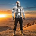 thumbnail image 3 of Men's Upf 50+ Hooded Shirts Long Sleeve Sun Protection Shirts Lightweight Outdoor Fishing Hoodies, 3 of 7
