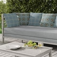 thumbnail image 6 of Twilight Blossom Indoor Outdoor Fabric Pillow in Blue 18x18 with zip, 6 of 6