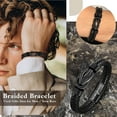 thumbnail image 6 of Birthday Gifts for Men Teen Boys Gift Leather Bracelet Happy Birthday I Love You Forever Engraved Linked Together 21st 30th 40th 50th 60th Birthday Valentines Jewelry, 6 of 7