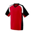 thumbnail image 2 of 1535 Athletic Wear Jersey Wicking Polyester V-Neck Short-Sleeve with Inserts Men's, 2 of 3