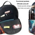 thumbnail image 5 of Lsque Fantasy Underwater Adventure Pattern Backpack – School Travel Canvas Daypack with Ergonomic Padded Straps, Multiple Compartments & Leather Handle, 5 of 5