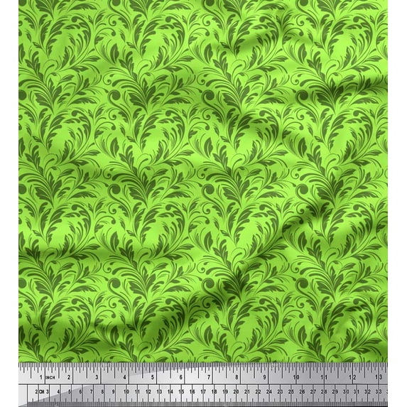 Soimoi Poly Georgette Fabric Swirl Abstract Print Fabric by Yard 42 Inch Wide