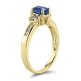 thumbnail image 2 of SZUL Women's Sapphire and Diamond Regal Channel Ring in 14K Yellow Gold, 2 of 3