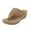 Khaki, variant on Sandals for Women Flip Flops Retro Hollow out T-strap Thong Sandals(Black,7.5)