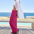 thumbnail image 6 of Summer Savings! Enjoytime Women's Wide Leg Pants with Drawstring Elastic Waist Comfy Loose Palazzo Pants with Pockets Solid Casual Pants for Women, 6 of 7