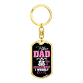 thumbnail image 4 of Like A Normal Dad Biker Stainless Steel or 18k Gold Premium Swivel Dog Tag Keychain, 4 of 8