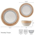 thumbnail image 3 of Pfaltzgraff Hensley 12 Piece Stoneware Dinnnerware Set Brown, 3 of 5