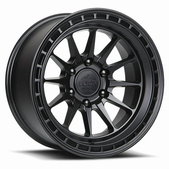 Lock Off-Road BAJA 17X9 6X139.7  0mm Matte Black W/ Black Ring Wheel Rim 17 Inch