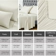 thumbnail image 5 of 100% Bamboo Bed Sheet and Pillowcase Set, 3 Pcs Bedding Sheets with 16 inch Deep Pocket Fitted Sheet, Flat Sheet & Pillowcase, 5 of 9