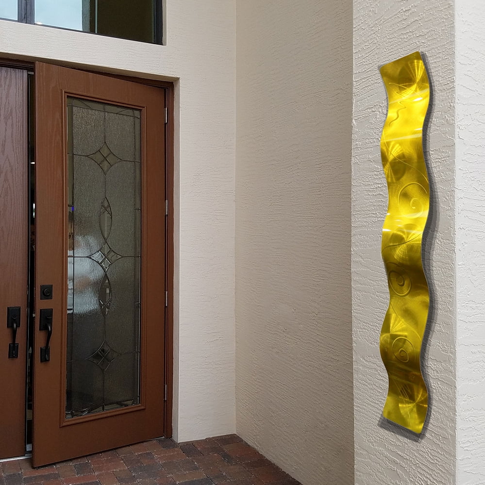 Statements2000 3D Metal Wall Art Accent Sculpture Modern Gold Black by Jon Allen