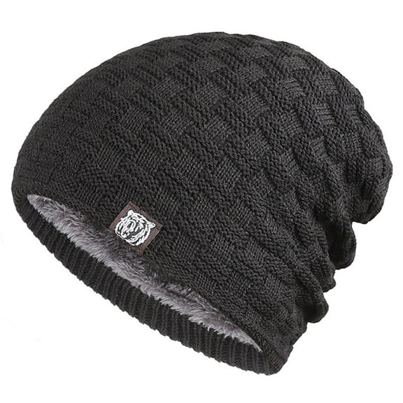 Women Knitted Hat Men's Winter Knitted Hat Warm Slouchy Solid Color Beanie Cap for Cold Weather Outdoor Activities Cycling Camping High Elasticity