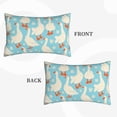 thumbnail image 4 of EasygdpWhite Geese And Flower Polyester Fiber Double-Sided Pillowcase,Super Soft,Comfortable And Luxurious Pillowcase,Not Easy To Break Or Deform- 20"X30", 4 of 9