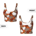 thumbnail image 5 of Haiem Various Pumpkins Pattern Womens Sports Bra - U Neck Padded Low Impact Yoga Bra Workout Crop Top Gym Moisture-Wicking Workout Vest -, 5 of 9