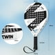 thumbnail image 4 of Raqueta de Pádel con Funda de Pádel Profesional con Superficie de Fibra de Carbono y Núcleo de Espuma Flexible de Memoria EVA para Principiantes con Cubierta, 4 of 8