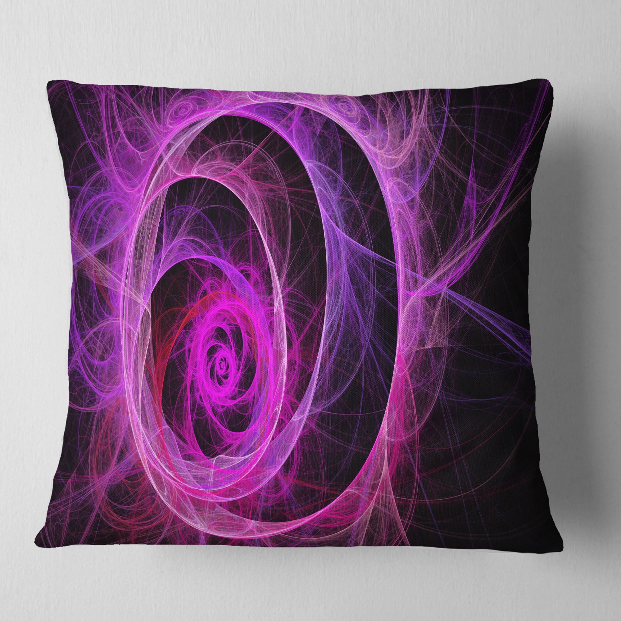 Designart Exotic Pink Flower - Floral Throw Pillow - 18x18
