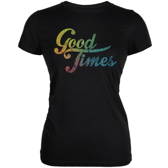 Good Times Black Juniors Soft T-Shirt - Small