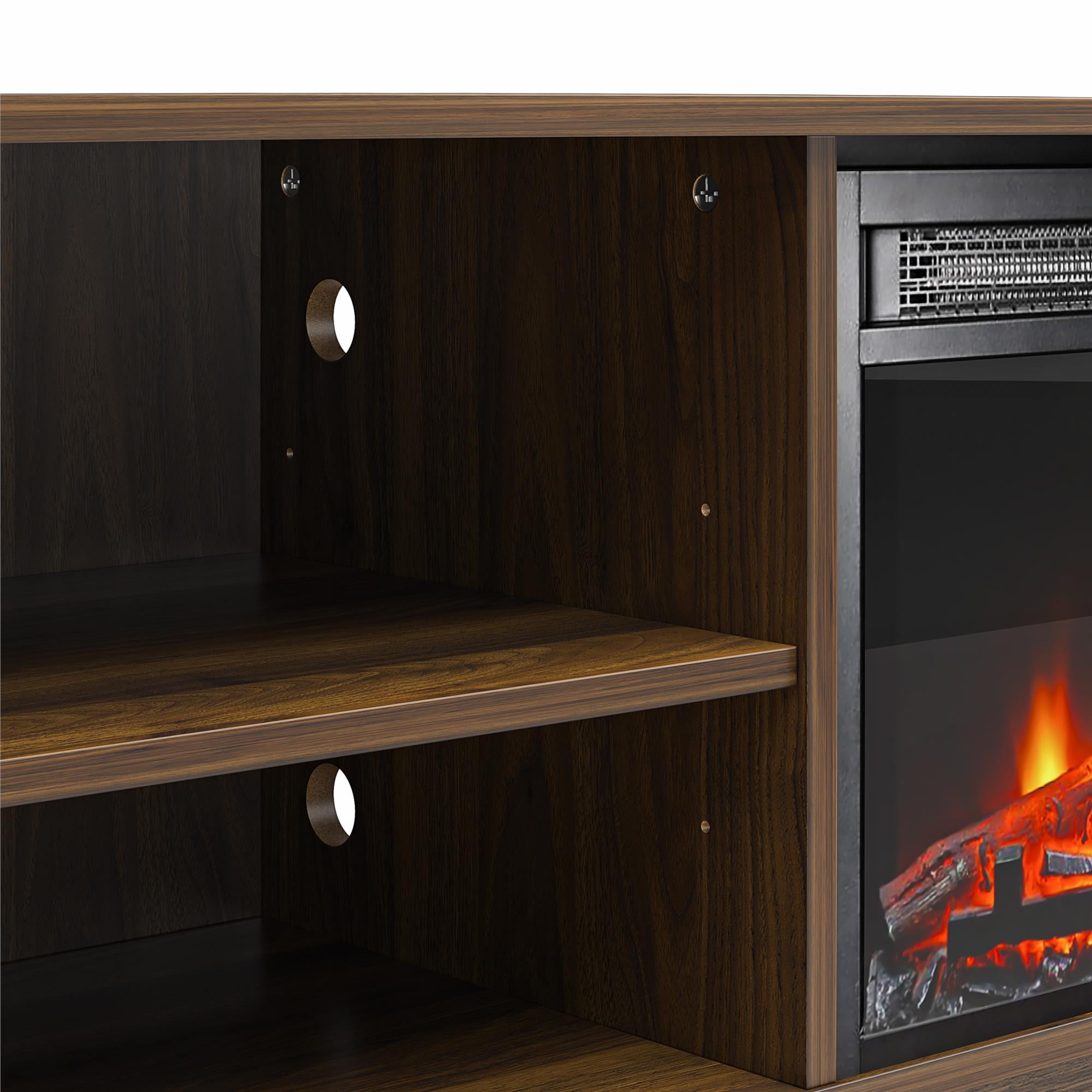Mainstays Fireplace TV Stand for TVs up to 65 Walnut