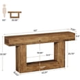 thumbnail image 6 of Tribesigns 63-Inch Long Console Table, 2-Tier Entryway Table Sofa Table with Storage, 6 of 8