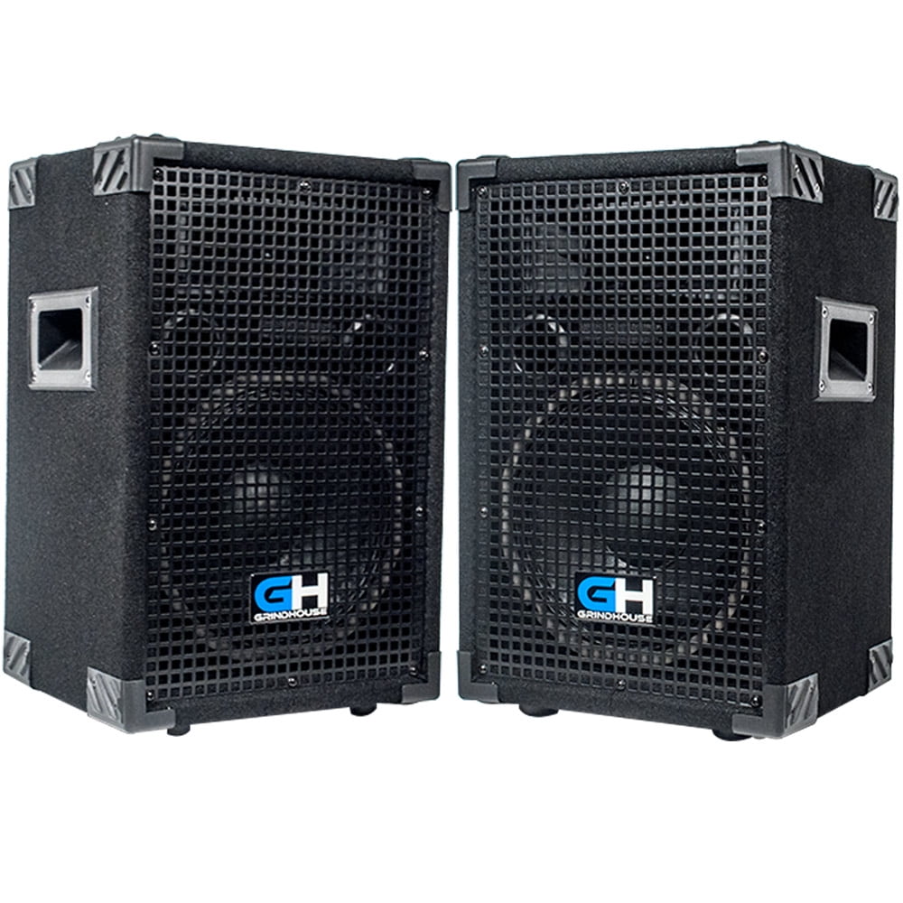 GH10L - Pair of Passive 10 Inch 2-Way PA/DJ Loudspeaker Cabinets - 600 Watt Full Range PA/DJ Band Live Sound Speakers