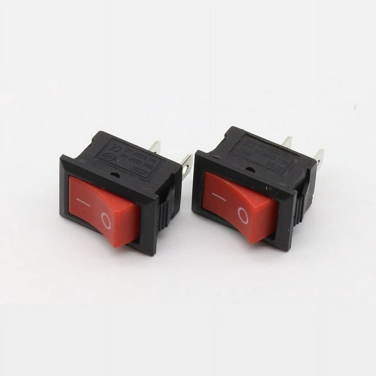5x SPST Square Red Rocker Switch 12V DC 2-Pin On/Off  Car/Boat/Truck/Motorcycle 