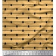 thumbnail image 1 of Soimoi Orange Moss Georgette Fabric Stripe & Beetles Insects Print Fabric by the Yard 42 Inch Wide, 1 of 1