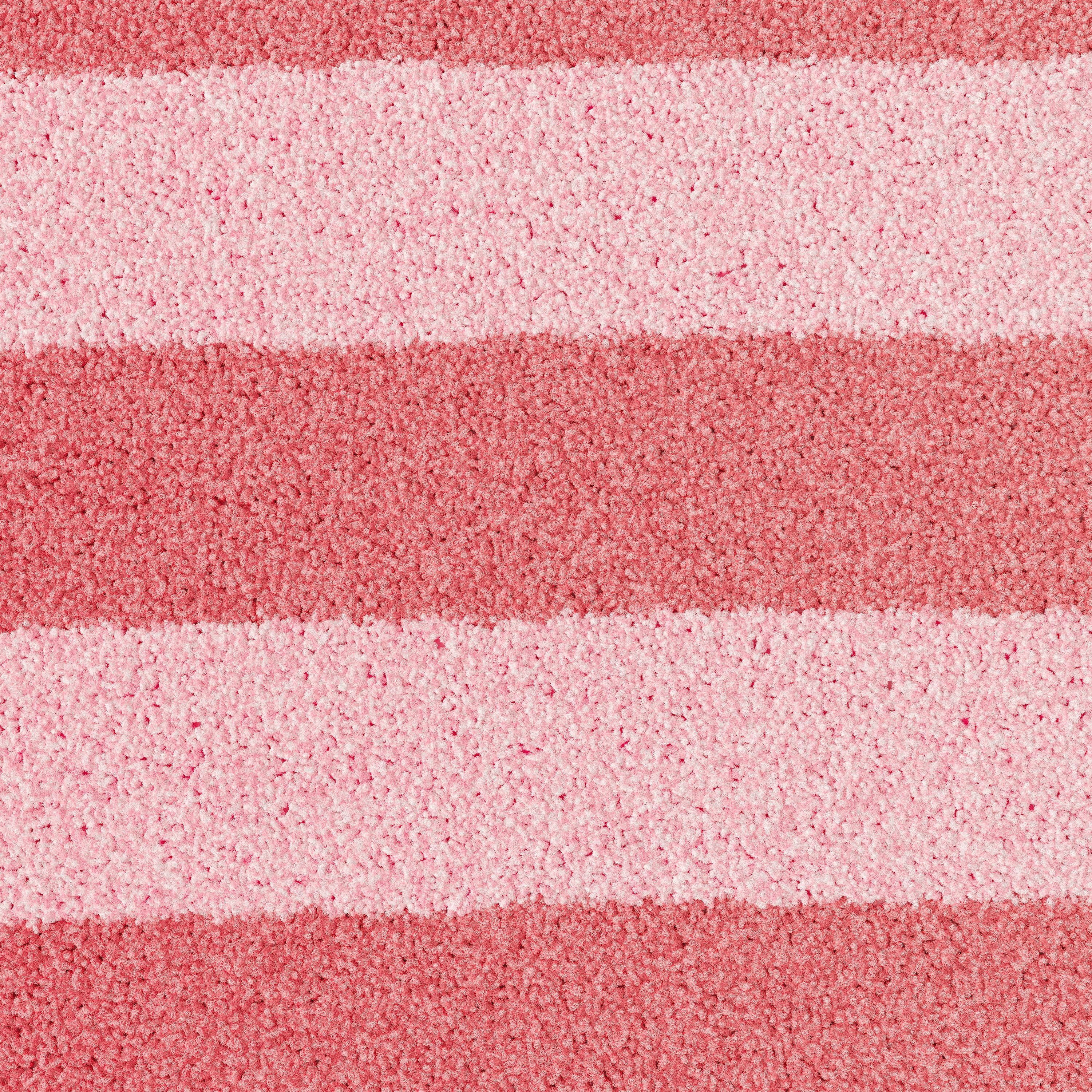 Mainstays Kids Tufted Pink Stripe Washable Area Rug, 8' x 10'