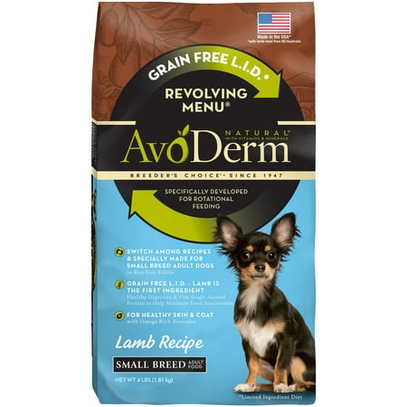 AvoDerm Natural Revolving Menu Small Breed Lamb Dog Food, 4-Pound