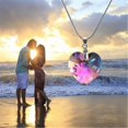 thumbnail image 2 of Glass Heart Pendant Necklace Fashion Charm Chain Necklace Clavicle Chain--White AB-Product code 36335 White AB, 2 of 5