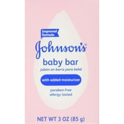 Johnson's Baby Bar Mild & Gentle Delicate Baby Skin Dye Free 3 oz, 2-Pack