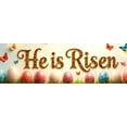 thumbnail image 4 of LUUFILx Easter Wall Banner Backdrop Cross He is Risen Religious Background Spring Celebration Church Decoration Photography Props Christian Decor, 4 of 8