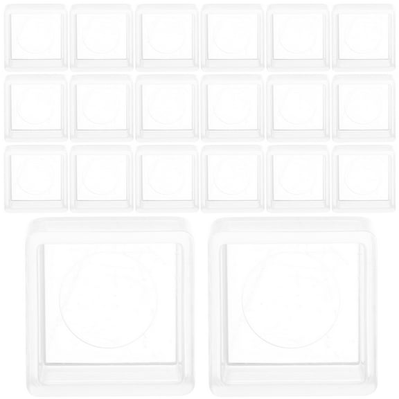 RENACLIPY 25Pcs Durable Transparent Watercolor Half Pans for Organized Paint Storage