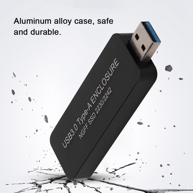 Strong Compatibility External SSD Enclosure, Telescopic M.2 NGFF SSD Enclosure, Metal for 2000/SP/7/8