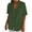 Green, variant on Jaunzuar Linen Shirts for Women Short Sleeve V Neck Button Down Shirts Summer Loose Casual Tops L