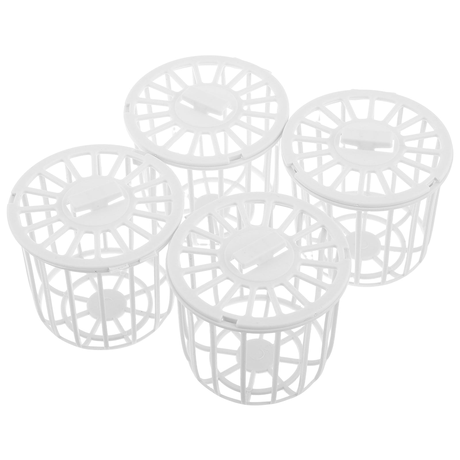 4-Pack Bird Nest Baskets for Canaries and Finches - Plastic Nesting Material for Bird Cages, Perfect Breeding Hut Accessories for Pets