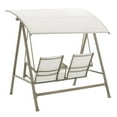 thumbnail image 6 of Mainstays Dashwood 2-Seat Steel Canopy Porch Swing, Cream, 6 of 7