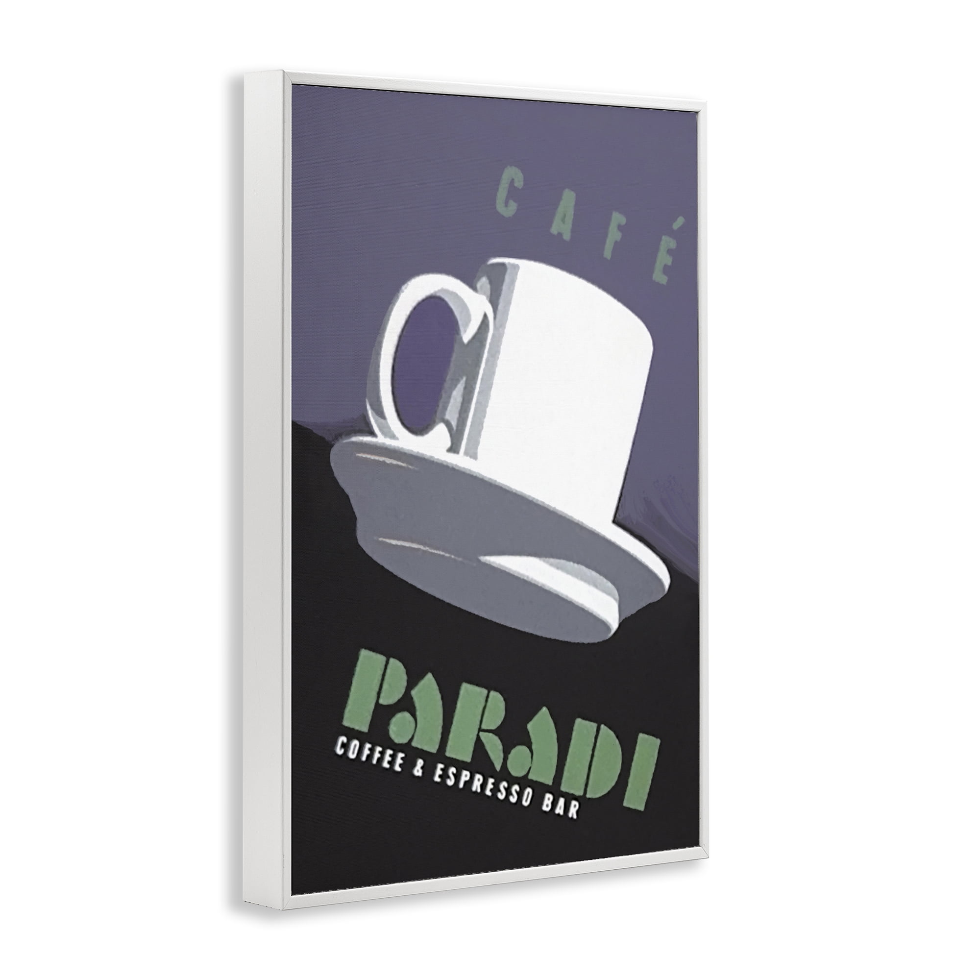 Stupell Industries Paradi Coffee & Espresso White Framed Giclee Art, design by Jadei Graphics