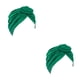 thumbnail image 3 of Qarigey Turbante Nudo Musulmán Hijab Donut Llanura Pañuelo Sombreros Pérdida Bonnet Decoración para Mujeres Accesorios Verde Verde 2piezas, 3 of 6