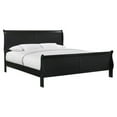 thumbnail image 3 of Tcbosik Wooden Platform Bed, Queen Size Vintage Bed Frame, Box Spring Required, Black, 3 of 7