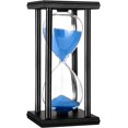 thumbnail image 1 of Reloj de arena con temporizador de 30 minutos, reloj de arena de madera para regalos creativos, decoración de habitación, oficina, cocina, cumpleaños, 1 of 5