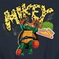 thumbnail image 3 of Teenage Mutant Ninja Turtles: Mutant Mayhem - Michelangelo AKA Mikey - Pizza Rules - Men's Crew Neck Fleece Pullover, 3 of 5