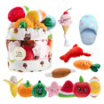 thumbnail image 1 of Peluche Dog Squeaky Toys Nocciola para perros pequeños, 12 unidades con bolsa, 1 of 7