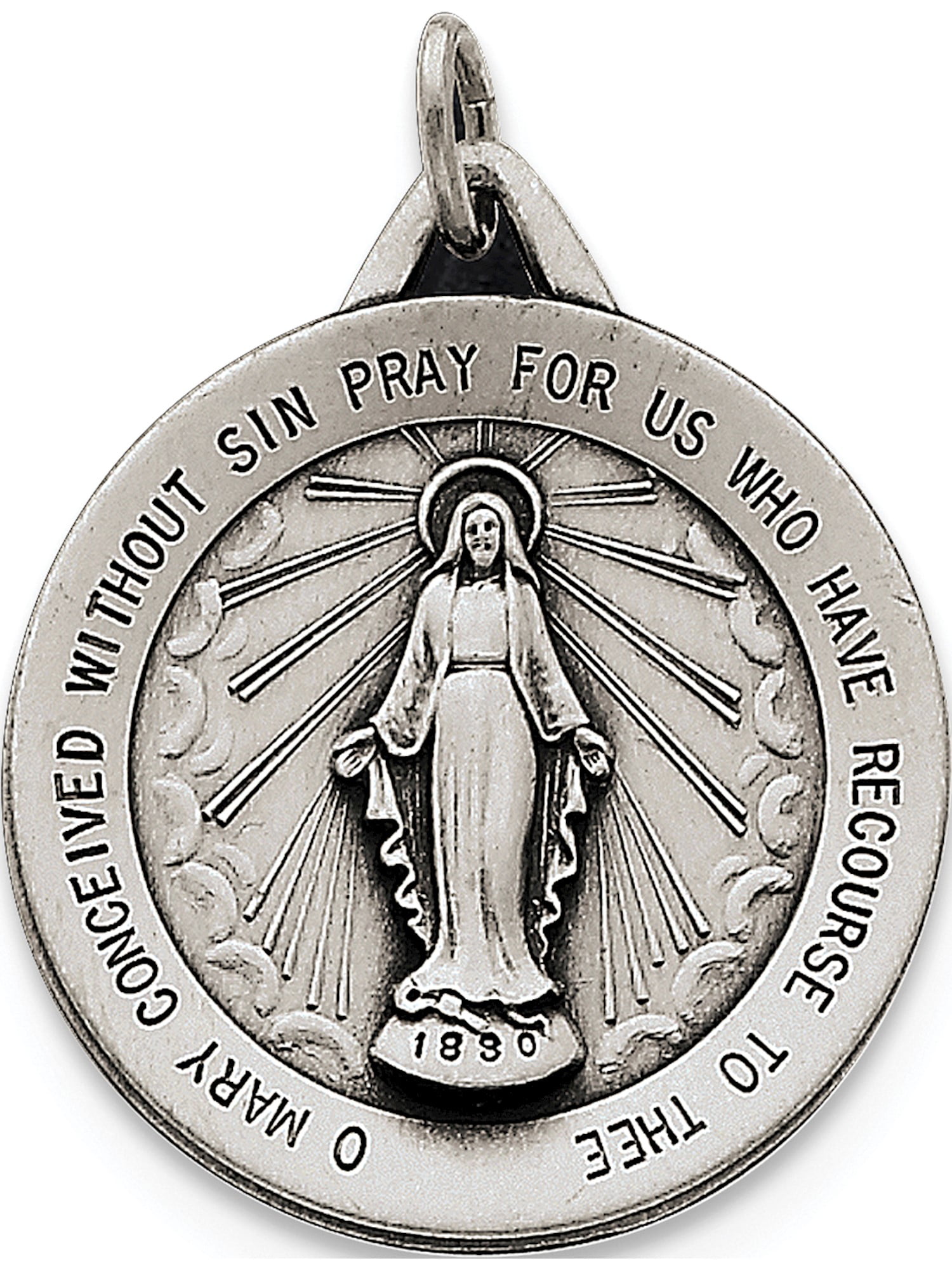925 Sterling Silver Antiqued Miraculous Medal