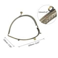 thumbnail image 2 of Uxcell Metal Purse Frames, 8.1" 4Pack Kiss Lock Clasp Frame for Coin Bags Sewing DIY, Bronze, 2 of 6